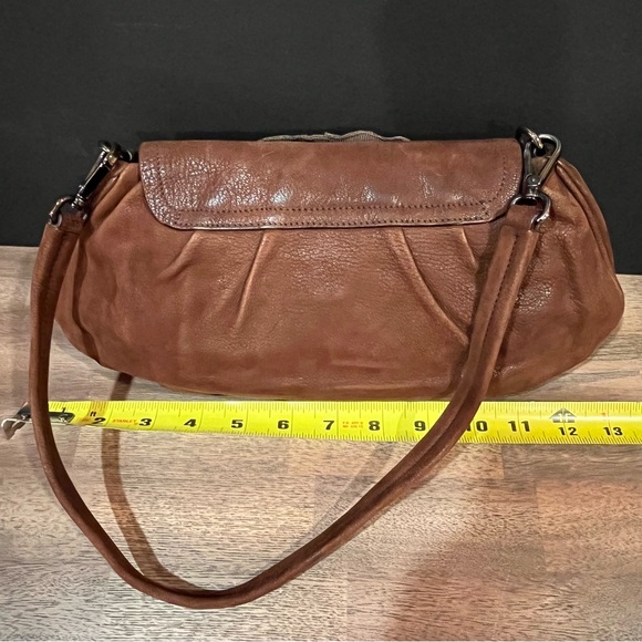 Prada Antique Leather Shoulder Bag with Rhinestone Detail - Picture 15 of 16